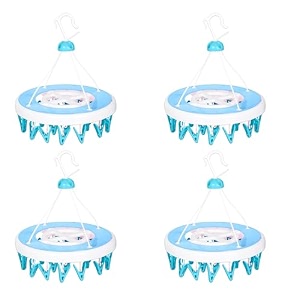 heart home cloth drying hanger  32 clips baby drying pegs  360 degree rotatable hanger  clip stand for cloth  rectangular cloth drying stand  green