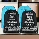 Heart Home Pack of 4 Cloth Storage Bag | Non-Woven Storage Organizer | Travel Pouches | Cloth Carrying Bag | Garments Cover | Storage Organizer Bag for Clothing | Large | Sky Blue &amp; Black