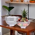 Heart Home Fruit Basket | Stainless Steel Vegetables Strainer | Multipurpose Fruit Basket | Colander Basket for Pasta-Noodles-Grains | Mesh Basket with Handle | 9 Inch | Silver