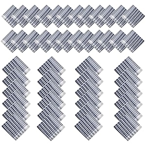 heart home pack of 48 cotton cleaning cloth  duster for home  wiping cloth for kitchen  kitchen napkins  blue