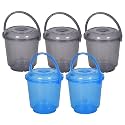 Heart Home Bucket | Plastic Bucket for Mopping | Bucket for Cleaning | Storage Container Bucket | Water Storage Bucket | Bathroom Bucket | Plain Bucket | 5 LTR | Transparent