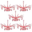 Heart Home Cloth Drying Hanger | 32 Clips Baby Drying Pegs | 360 Degree Rotatable Hanger | Clip Stand for Cloth | Rectangular Cloth Drying Stand | Green