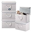 Heart Home Multipurpose Storage Box For Wardrobe With Lid &amp; Handle | Large Space-Saving Container Boxes For Storage Clothes - Ideal For Bathroom &amp; Kitchen | Check Print - Black