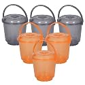 Heart Home Bucket | Plastic Bucket for Mopping | Bucket for Cleaning | Storage Container Bucket | Water Storage Bucket | Bathroom Bucket | Plain Bucket | 5 LTR | Transparent