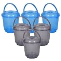 Heart Home Bucket | Plastic Bucket for Mopping | Bucket for Cleaning | Storage Container Bucket | Water Storage Bucket | Bathroom Bucket | Plain Bucket | 5 LTR | Transparent