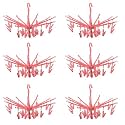 Heart Home Cloth Drying Hanger | 16 Clips Baby Drying Pegs | 360 Degree Rotatable Hanger | Clip Stand for Cloth | Round Cloth Drying Stand | Pink