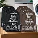 Heart Home Pack of 6 Cloth Storage Bag | Non-Woven Storage Organizer | Travel Pouches | Cloth Carrying Bag | Garments Cover | Storage Organizer Bag for Clothing | Large | Brown &amp; Black