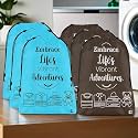 Heart Home Pack of 6 Cloth Storage Bag | Non-Woven Storage Organizer | Travel Pouches | Cloth Carrying Bag | Garments Cover | Storage Organizer Bag for Clothing | Large | Sky Blue &amp; Brown