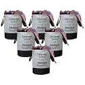 Heart Home Waterproof Round Non Wovan Laundry Bag/Hamper|Metalic Printed With Handles|Foldable Bin &amp; 45 Liter Capicity|Size 37 x 37 x 49, Pack of 1 (Grey &amp; Black)-HEARTXY11446