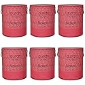 Heart Home Pack of 6 Foldable Laundry Basket for Clothes | Non-Woven Round Laundry Basket | Washing Clothes Storage Basket | Toy Storage Organizer | 45 LTR | Golden-Print | Maroon