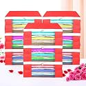 Heart Home (Pack of 6) Saree Covers | Foldable Storage Bag for Almirah &amp; Wardrobe | Non-Woven Saree Bags (9 Inch) Clothes Bag for Women (White Piping) Sari Cover Bags | Blue