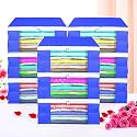 Heart Home (Pack of 6) Saree Covers | Foldable Storage Bag for Almirah &amp; Wardrobe | Non-Woven Saree Bags (9 Inch) Clothes Bag for Women (White Piping) Sari Cover Bags | Blue