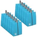 Heart Home Pack of 12 Travel Organizer | Carrying Bag | Toiletry Pouch With Zipper | Shoe Cover for Hiking-Adventure | Multipurpose Storage Organizer Bag | Sky Blue