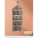 Heart Home Paper Holder | Foldable Hanging Organizer | PVC Shining Leaf Design Document Holder | Wall Hanging Organizer with 3 Pocket | Golden