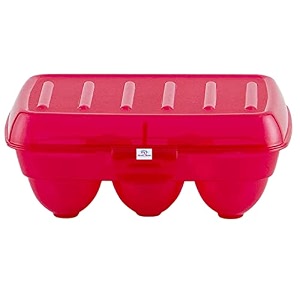 heart home plastic 6 slot egg containertray holder for refrigerator amp kitchen pink-46khh0150 standard