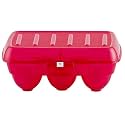 Heart Home Plastic 6 Slot Egg Container,Tray, Holder for Refrigerator &amp; Kitchen (Pink)-46KHH0150, Standard