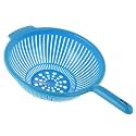 Heart Home Fruit Basket | Stainless Steel Vegetables Strainer | Multipurpose Fruit Basket | Colander Basket for Pasta-Noodles-Grains | Mesh Basket with Handle | 9 Inch | Silver