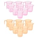 Heart Home Plastic Lightweight, Unbreakable Bathroom Mug 1.5 Litre- Pack of 2 (Light Brown) 54HH3917.