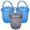 Heart Home Bucket | Plastic Bucket for Mopping | Bucket for Cleaning | Storage Container Bucket | Water Storage Bucket | Bathroom Bucket | Plain Bucket | 5 LTR | Transparent