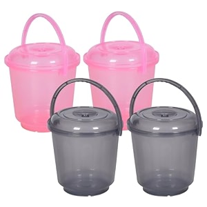 heart home bucket  plastic bucket for mopping  bucket for cleaning  storage container bucket  water storage bucket  bathroom bucket  plain bucket  5 ltr  transparent