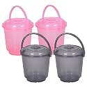 Heart Home Bucket | Plastic Bucket for Mopping | Bucket for Cleaning | Storage Container Bucket | Water Storage Bucket | Bathroom Bucket | Plain Bucket | 5 LTR | Transparent