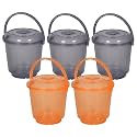 Heart Home Bucket | Plastic Bucket for Mopping | Bucket for Cleaning | Storage Container Bucket | Water Storage Bucket | Bathroom Bucket | Plain Bucket | 5 LTR | Transparent