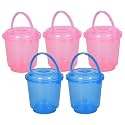 Heart Home Bucket | Plastic Bucket for Mopping | Bucket for Cleaning | Storage Container Bucket | Water Storage Bucket | Bathroom Bucket | Plain Bucket | 5 LTR | Transparent