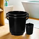Heart Home Plastic Bucket for Bathroom | Strong Bucket for Bathing | Water Storage Bucket | 18 LTR | Pack of 2 | Multi