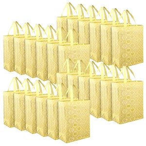 heart home shopping handbag  grocery handbag  shopping bag  grocery shopping bag  reusable shopping bags  vegetable bag  check-kalash carry bag  pack of 24  yellow