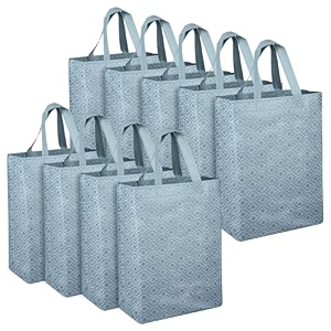 heart home shopping handbag eye-print carry bag  pack of 9  gray