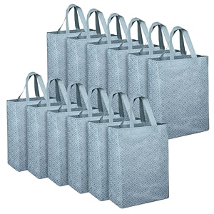 heart home shopping handbag  grocery handbag  tote_bag  pack of 12  gray