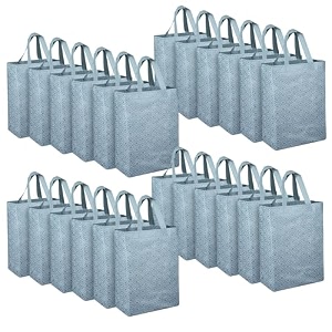heart home shopping handbag eye-print carry bag  pack of 24  gray