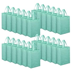 heart home shopping handbag eye-print carry bag  pack of 24  green