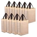 Heart Home Unisex Shopping Handbag Eye-Print Carry Bag | Pack of 9 | Cream