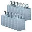 Heart Home Shopping Handbag | Grocery Handbag | TOTE_BAG | Pack of 12 | Gray