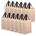 Heart Home Shopping Handbag Eye-Print Carry Bag | Pack of 12 | Cream