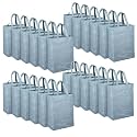 Heart Home Shopping Handbag Eye-Print Carry Bag | Pack of 24 | Gray