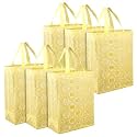 Heart Home Shopping Handbag Check-Kalash Carry Bag | Pack of 6 | Yellow