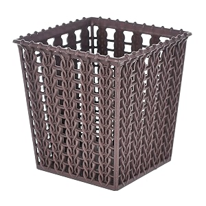 heart home square shape m 5 multipurpose plastic holderorganizerstand for kitchen bathroom office use brown-46hh0436