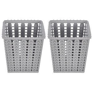 heart home square shape m 5 multipurpose plastic holderorganizer for kitchen bathroom office living room - pack of 2 grey-46hh0446