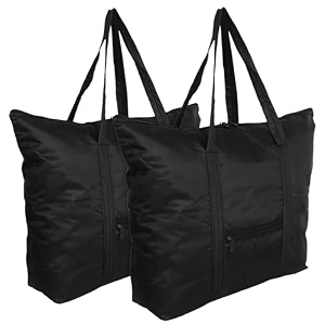 heart home jute reusable zipper grocery shopping bag with handle  plain daily utility bag  pack of 2black