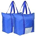 Heart Home Storage Bag|Clothes Storage Bag Lining Front Pocket|Pack of 2|Blue