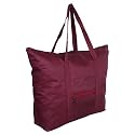 Heart Home Jute Reusable Zipper Grocery Shopping Bag with Handle | Plain Daily Utility Bag | |Maroon