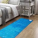 Heart Home Velvet Bedside Runner Home Floor D�cor Rugs for Living, Dinning, Office, Rooms &amp; Bedroom 5X2 Ft. (Blue) 54HH3921.