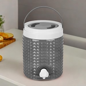 heart home water camper  travelling water jug  water jug camper for home-travel-picnic-office  water dispenser can  jug with tap  water storage container  45 ltr  black plastic 45 liter