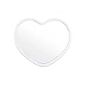 Heart Shaped Portable Vanity Mirror, Handheld Makeup Mirror for Women Girls Teens, Travel Compact Mirror for Purse Bathroom Bedroom Dressing Table Hair &amp; Makeup Use