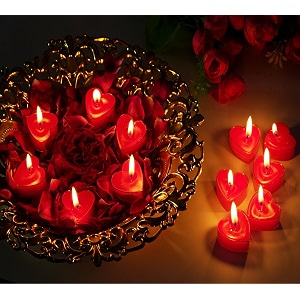 heart shaped rose wax candles set decorative candles for home decor and gifting rose 10