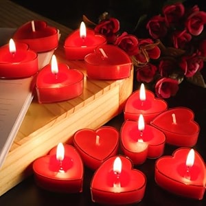 heart shaped rose wax candles set decorative candles for home decor and gifting rose 10