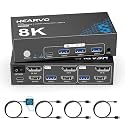 Hearvo HDMI DisplayPort KVM Switch 2 Monitors 2 Computers