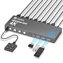 Hearvo USB 3.0 HDMI KVM Switch for 4 Computers 1 Monitor, 4K@60Hz, S7415H